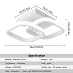 White Acrylic Chandelier LED Ceiling Lamp for Living Dining Room Home Decor