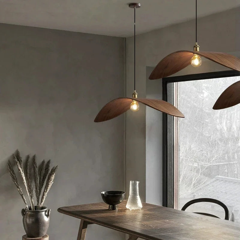 Wood Art LED Chandelier for Dining Room & Bar Decor