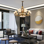 All Copper Jade Chandelier, Modern Chinese Style for Living Room, Bedroom, Dining Room.