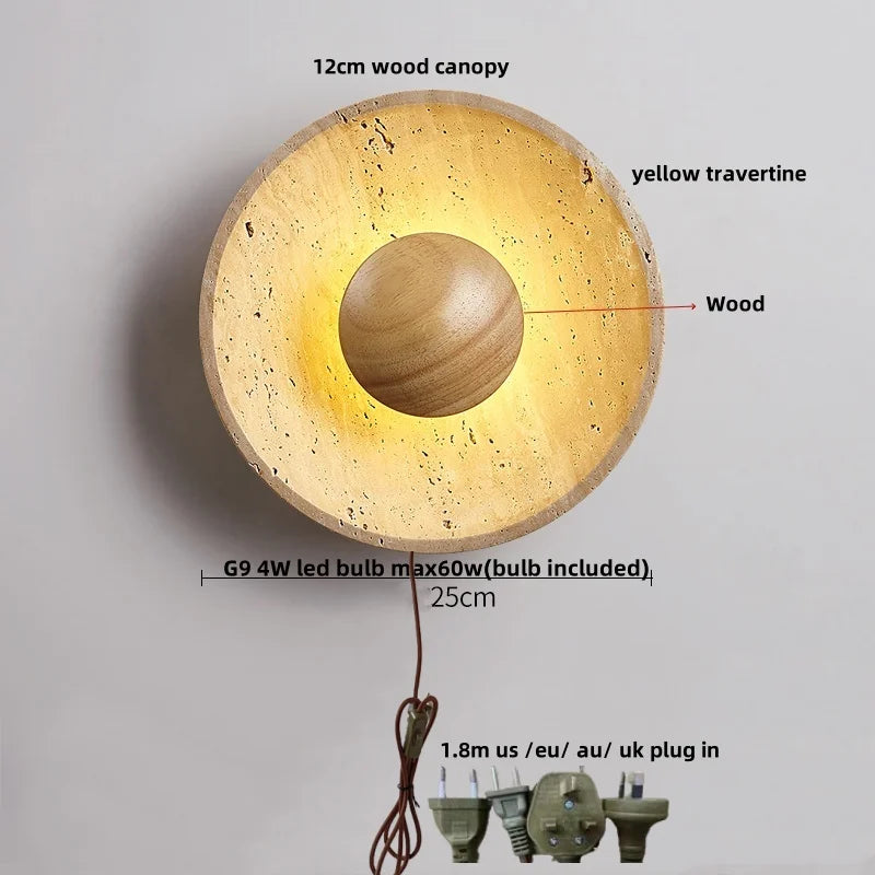 Wood White Glass LED Wall Lamp Sconce for Home Decor and Dining Room