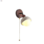 White Glass LED Wall Lights - Modern Nordic Bedroom Sconce