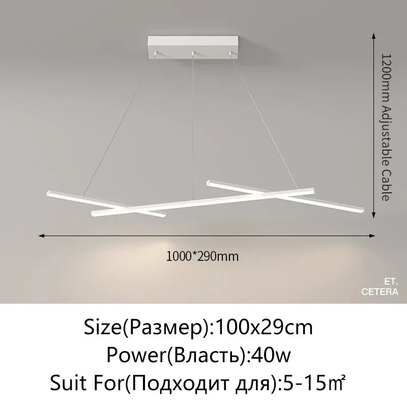 Modern LED Chandelier for Living Room Dining Kitchen Ceiling Light