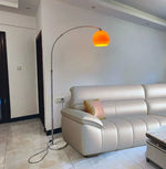Curved LED Floor Lamp for Living Room Stainless Steel Personality Design