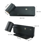 Wireless Charging Wall Lamp USB GU10 5W Switch Sconce for Modern Interior Lighting