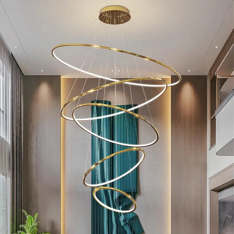 Modern LED Pendant Light Chandeliers for Living Room Staircase Lighting