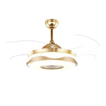 42" Gold Bluetooth Ceiling Fan Light with Remote & RGB Color Control