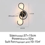LED Wall Lamps Modern Minimalist Bedroom Living Room Lighting Black White