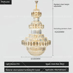Crystal Chandelier: Villa High Living Room Luxury Lighting