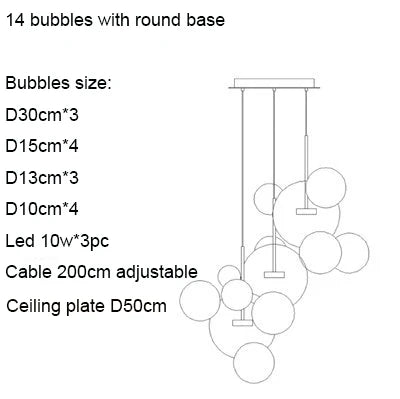 Nordic Mickey LED Glass Ball Pendant Light for Home Decor and Kitchen Lighting