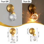 Crystal LED Wall Sconce Fixture - Modern Luxury Copper Ceiling Light for Home Decor