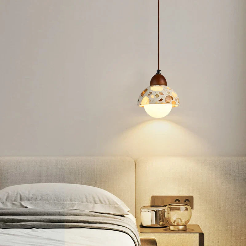 Terrazzo LED Pendant Light - Modern Nordic Home Decor for Bedroom and Living Room