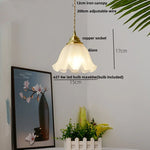 White Flower Glass LED Pendant Light - Nordic Modern Dining Room Hanging Fixture
