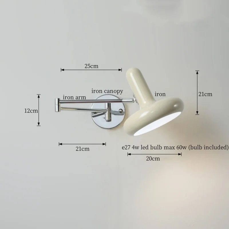 Black Iron LED Wall Sconce for Home Decor - Modern Nordic Style