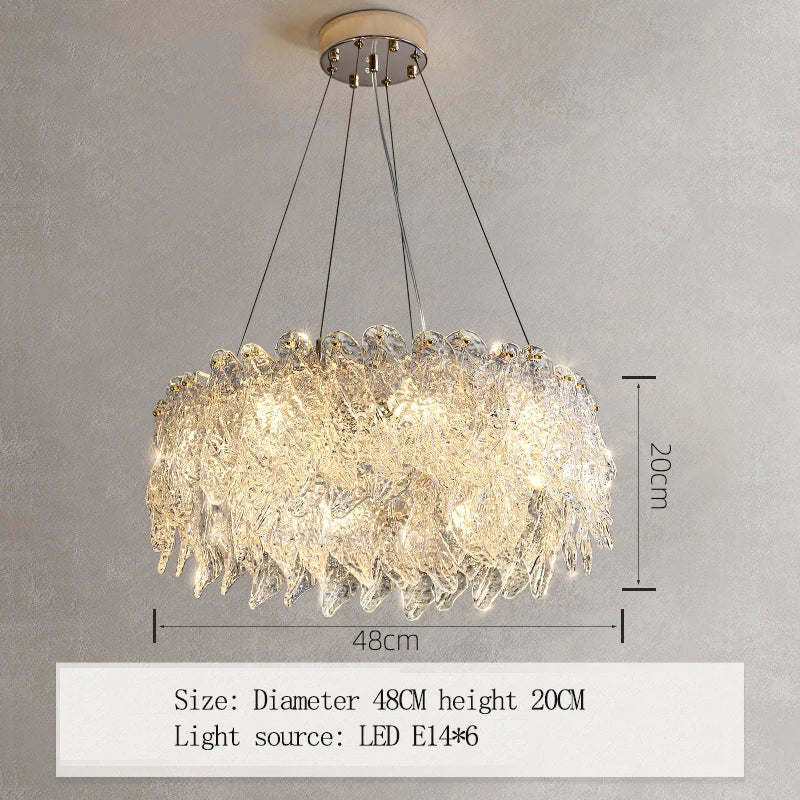 Luxury Crystal LED Round Ceiling Chandelier: Modern Bedroom & Living Room Pendant