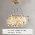 Luxury Crystal LED Round Ceiling Chandelier: Modern Bedroom & Living Room Pendant