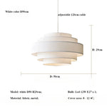 Minimalist Fabric Pendant Chandelier for Bedroom and Bar - LED Ceiling Lamp