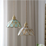 Nordic LED Pendant Light Glass Kitchen Dining Room Copper Hanging Lamp