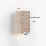 Yellow Travertine LED Wall Light Sconces for Living Room Home Decor