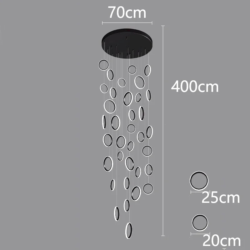 Nordic Stair Chandelier Living Room Dining Pendant Lights Ceiling Indoor Lighting