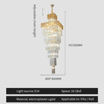 Nordic Duplex Villa Crystal Chandelier for Luxury Spaces
