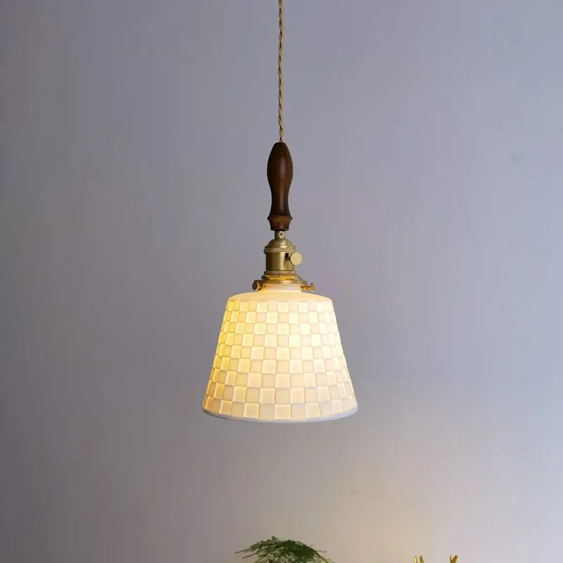 Ceramic Copper LED Pendant Light for Kitchen Dining Bedroom Decor