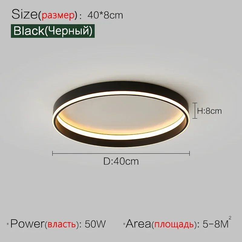 Minimalist Round LED Ceiling Light for Bedroom Loft Balcony - Dimmable Indoor Lighting