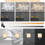 Acrylic Branch Design LED Ceiling Chandelier RC Dimming Light Fixture