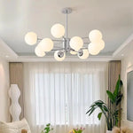 Glass Ball LED Ceiling Chandelier for Modern Living Room and Bedroom