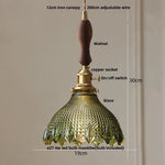 Yellow Glass LED Pendant Lights with Adjustable Hanging Lamp