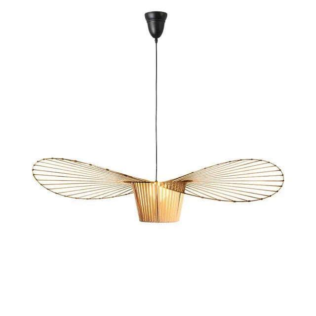 Vertigo Straw Hat Pendant Lamp French Fabric Elegant Designer Lighting