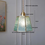Glass Copper Pendant Light Modern LED Hanging Light for Home Decor