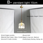 Luxure Crystal Chandelier: Modern Copper Ceiling LED Light Fixture for Living Room