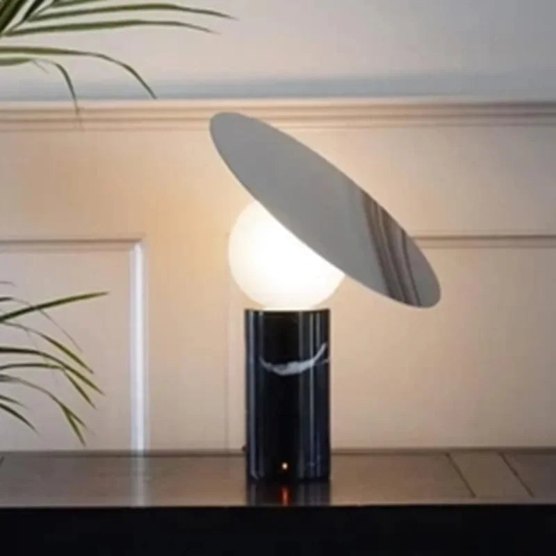 Marble Living Room Lamp: Nordic Designer Art Ball Bedroom Desk Light