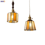 Copper Knob Switch LED Pendant Lamp, Adjustable Glass Dining Room Lighting