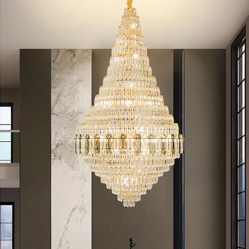 Hollow Chandelier: Luxury Spiral Staircase & Living Room Light for Hotel Lobby
