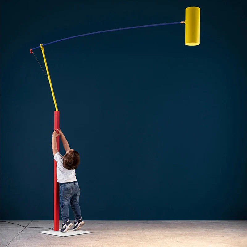 Rainbow Metal Floor Lamp - Height Adjustable, Rotating Joint for Bedroom and Children's Room