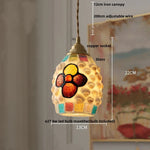 Wood LED Glass Pendant Light: Modern Nordic Adjustable Hanging Lamp