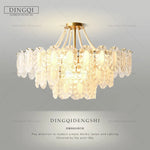 Cream Wind Crystal Chandelier - Elegant French Design for Luxury Living Spaces