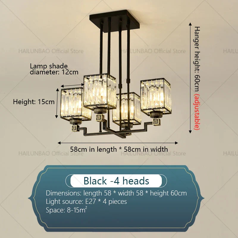 Crystal Chandelier: Modern Light Luxury for Living Room, Bedroom, Restaurant, Villa, Hotel