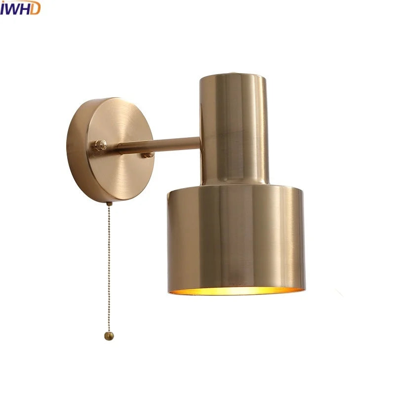 LED Wall Lamp with Pull Chain Switch for Modern Home Decor