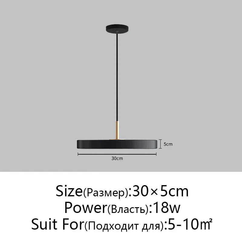 UFO Metal LED Pendant Light - Modern Art Design, Round Hanging Lamp for Home Decor