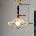 Clear Glass Pendant Lamp Japanese Style LED Hanging Lights