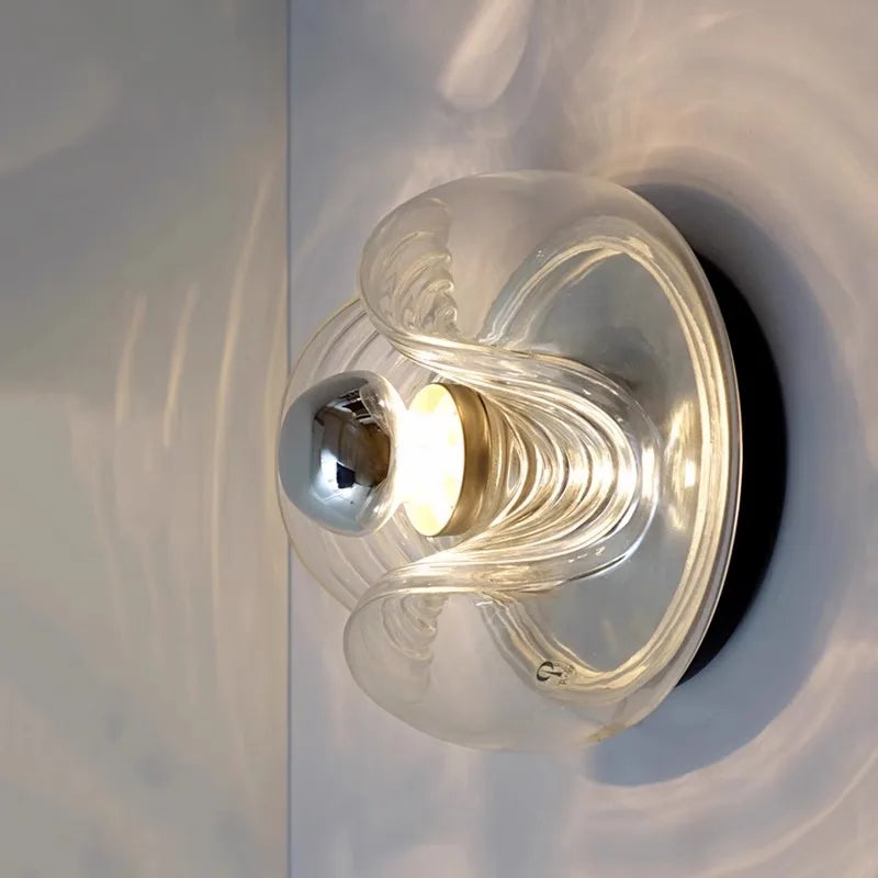 Glass Wall Sconce LED Lamps for Living Room Aisle, Modern Home Decoration Fixture