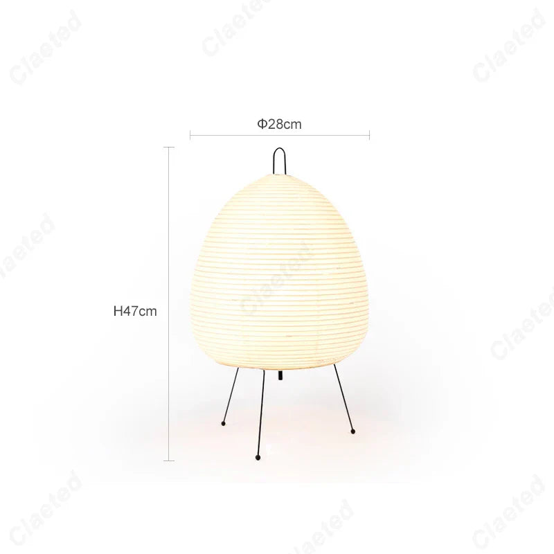 Akari Noguchi Table Lamp: Japanese Design Rice Paper Standing Light for Home & Bar Décor