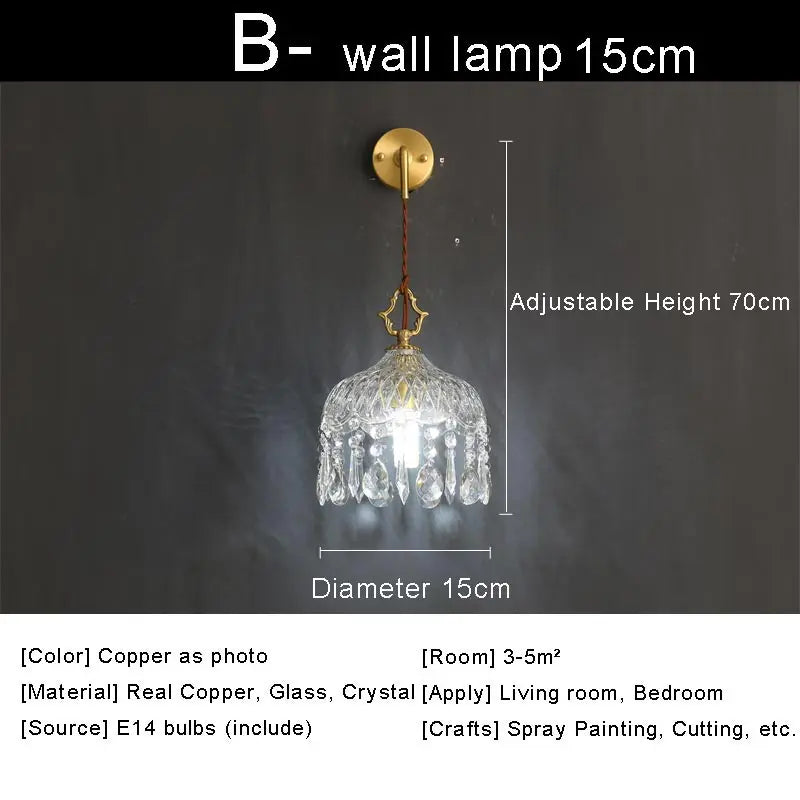 Luxure Crystal Chandelier: Modern Copper Ceiling LED Light Fixture for Living Room