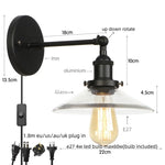 Vintage Industrial LED Wall Sconce with Clear Glass, Artistic Light Fixture