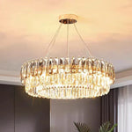 Gold Crystal Chandelier: Luxury Lighting for Dining Living Bedroom Kitchen Island