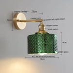 Green Glass LED Wall Lamps - Modern Home Decor Applique Murale