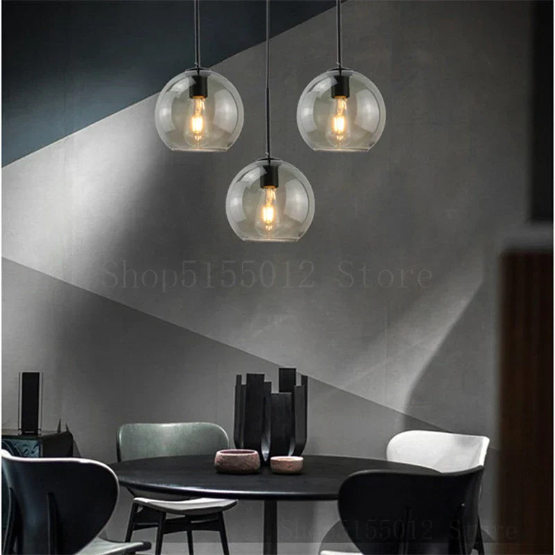 Glass Ball LED Pendant Lights for Chic Home Decor and Lighting