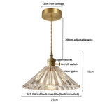 Walnut Flower Glass LED Pendant Chandelier Modern Nordic Hang Lamp